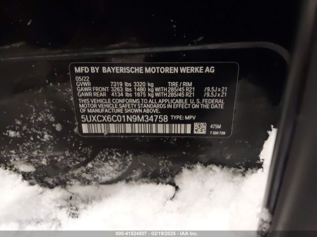 2022 BMW X7 5UXCX6C01N9M34758 Photo 8