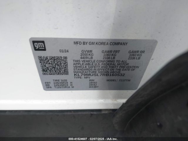 KL79MUSL7RB160532 Chevrolet Trailblazer Awd Rs