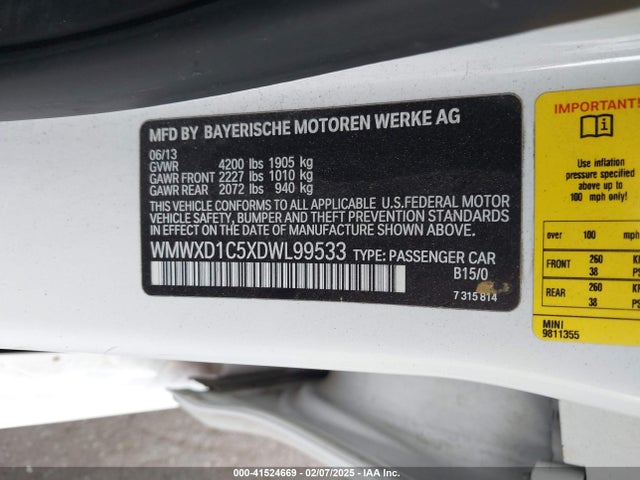 2013 MINI COUNTRYMAN WMWXD1C5XDWL99533 Photo 8