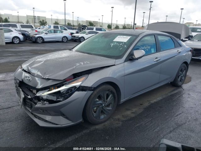 KMHLM4AJ9NU031372 Hyundai Elantra Hybrid Blue