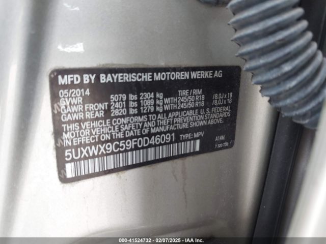 5UXWX9C59F0D46091 BMW X3 Xdrive28i