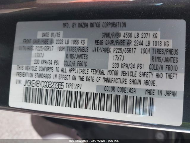 JM3KE4BY0G0623365 Mazda CX-5 SPORT