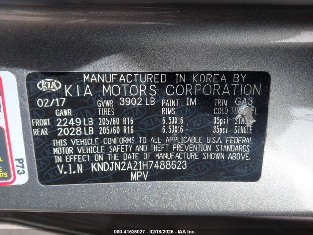 KIA Soul 2017 KNDJN2A21H7488623 Image 9