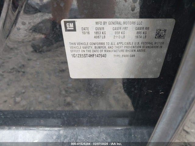 1G1ZE5ST4HF147940 Chevrolet MALIBU 1LT