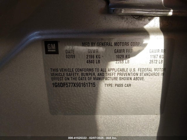 2009 CADILLAC CTS 1G6DF577X90161715 Photo 8