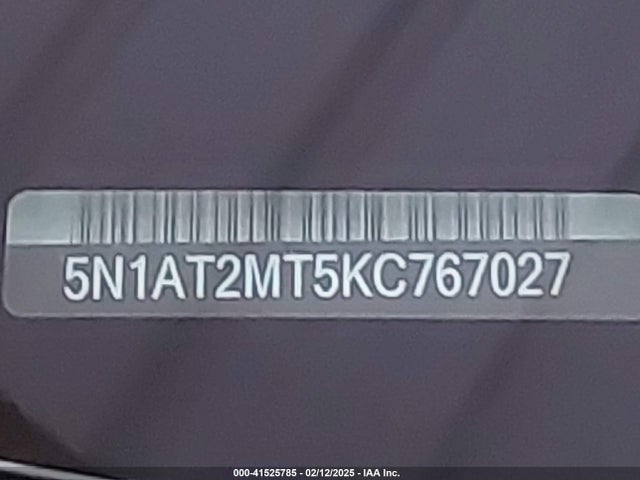 5N1AT2MT5KC767027 Nissan ROGUE SV