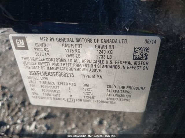 2GKFLVEK5E6363213 GMC Terrain Sle-1