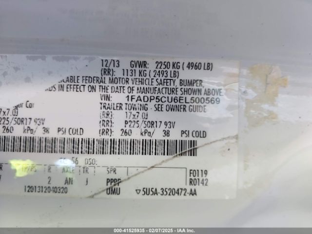1FADP5CU6EL500569 Ford C-max Energi Sel
