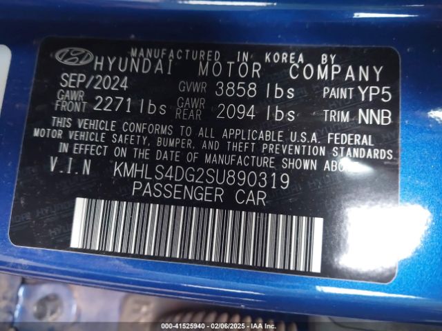 KMHLS4DG2SU890319 Hyundai mpi nu pe