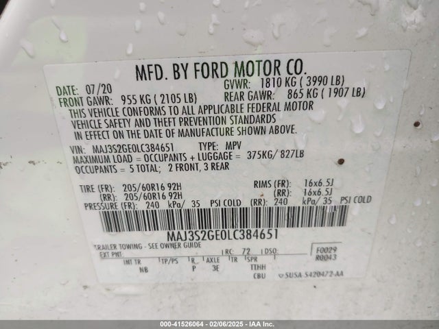 Ford Ecosport Se 2020 MAJ3S2GE0LC384651 Image 9