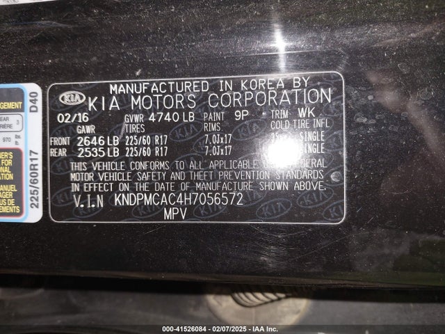KIA Sportage Lx 2017 KNDPMCAC4H7056572 Image 9