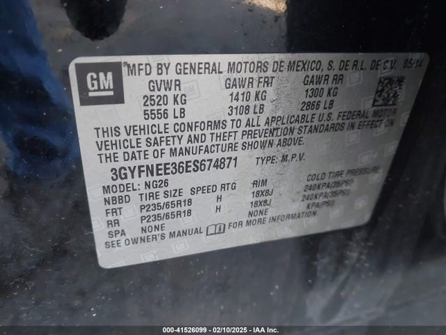 2014 CADILLAC SRX 3GYFNEE36ES674871 Photo 8