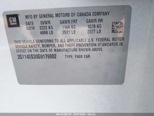 2G1145S30G9179002 Chevrolet IMPALA 2LZ