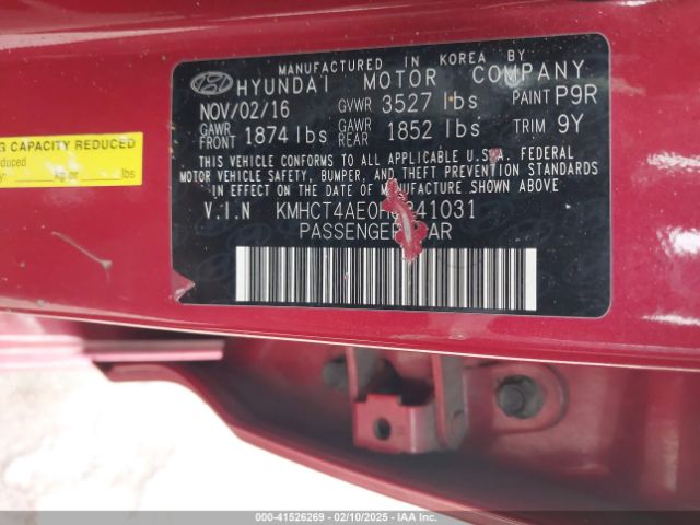KMHCT4AE0HU241031 Hyundai Accent