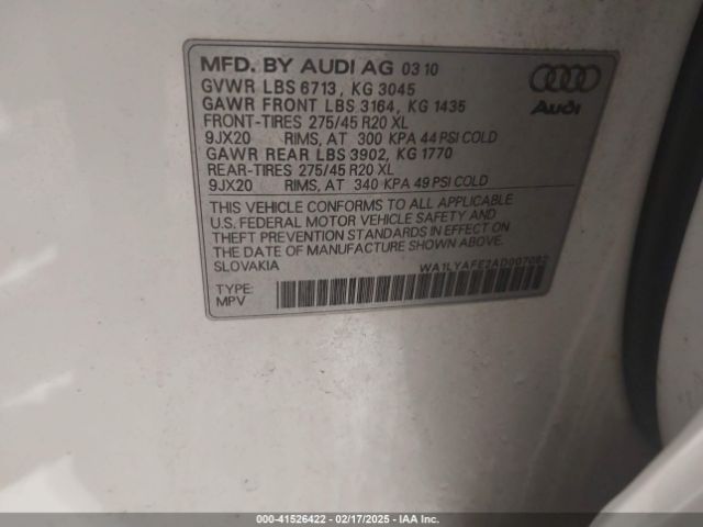 2010 AUDI Q7 WA1LYAFE2AD007082 Photo 8