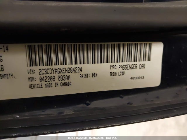 Dodge Challenger Sxt 2014 2C3CDYAGXEH284224 Image 9