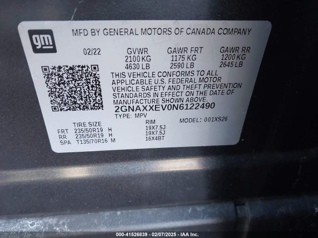 Chevrolet Equinox Awd Premier 2022 2GNAXXEV0N6122490 Image 9