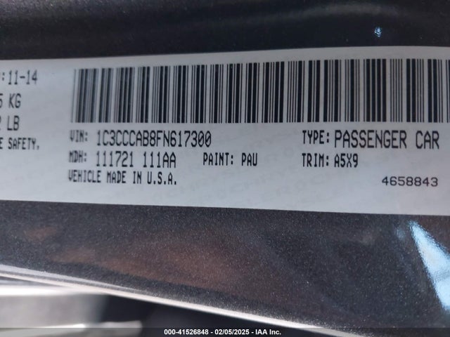 Chrysler 200 Limited 2015 1C3CCCAB8FN617300 Image 9