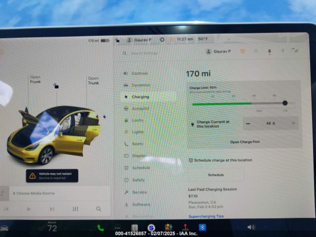 7SAYGDEE6NF318372 Tesla Model Y Long Range Dual Motor All-wheel Drive
