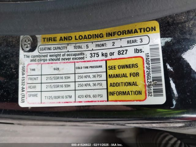 1FADP3F26GL249182 Ford FOCUS SE