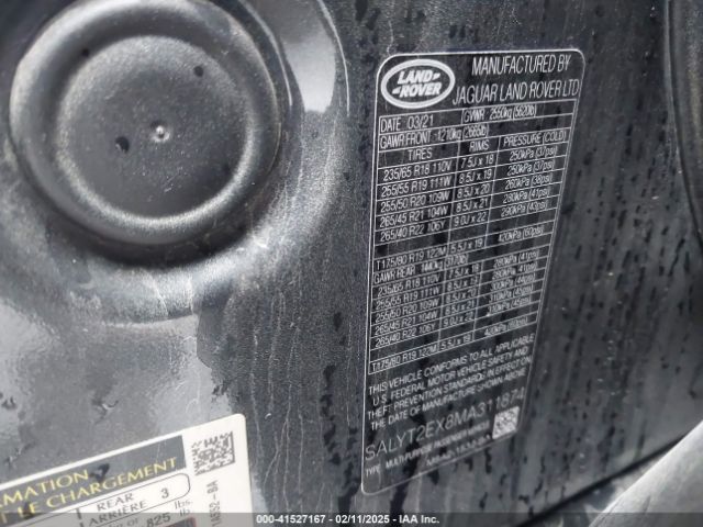 SALYT2EX8MA311874 Land Rover Range Rover Velar P250 R-dynamic S