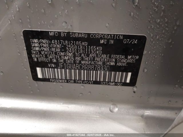 JF1GUABC8R8878330 Subaru Impreza Base 5-door