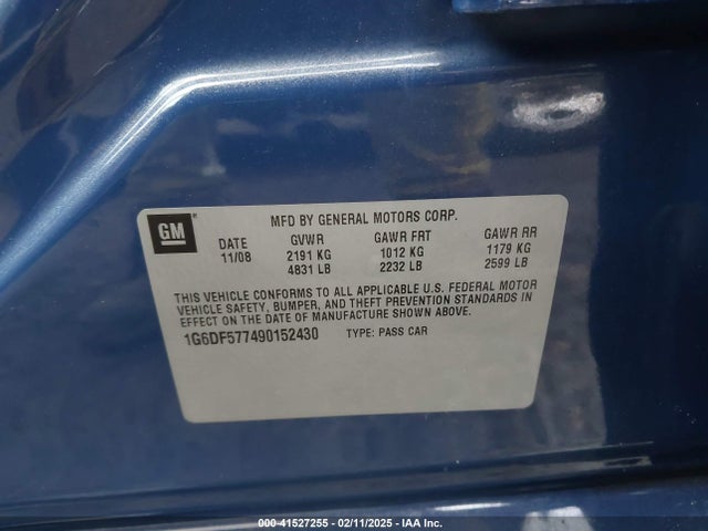 2009 CADILLAC CTS 1G6DF577490152430 Photo 8