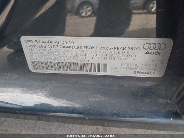 2010 AUDI A4 WAUEFAFL9AN061618 Photo 8