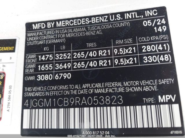 4JGGM1CB9RA053823 Mercedes-Benz Eqe 350 Suv 4matic