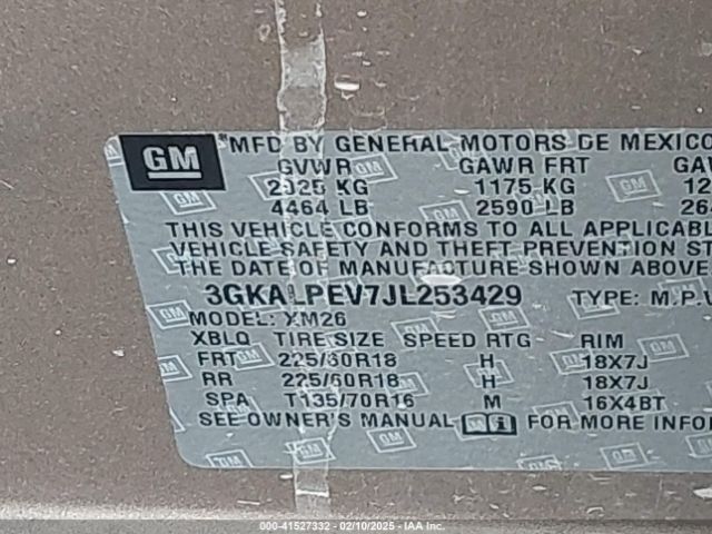 3GKALPEV7JL253429 GMC Terrain Slt
