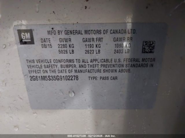 2G61M5S35G9102278 Cadillac Xts Luxury Collection