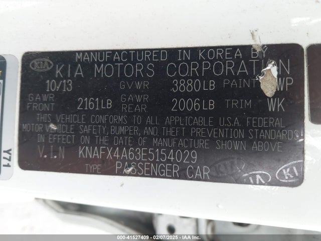 KIA FORTE LX 2014 KNAFX4A63E5154029 Image 9