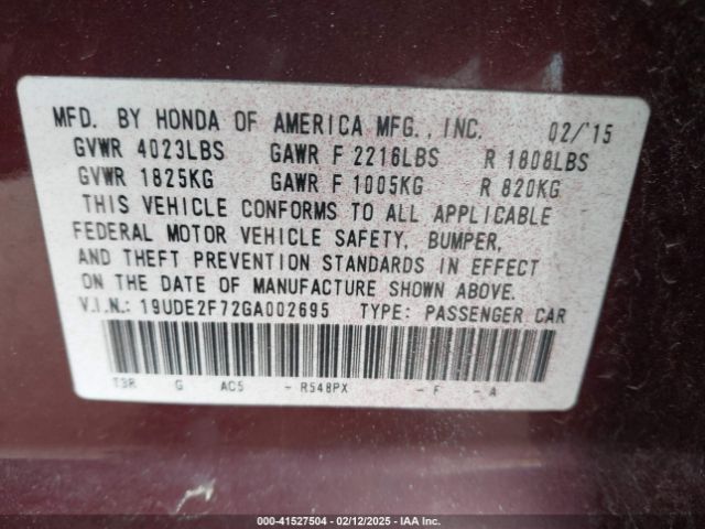 19UDE2F72GA002695 Acura Ilx Technology Plus Package/w/premium Pkg