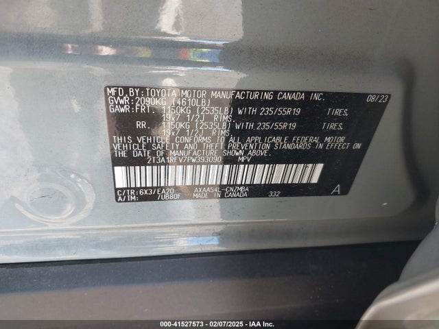 Toyota Rav4 Xle Premium 2023 2T3A1RFV7PW393090 Image 9