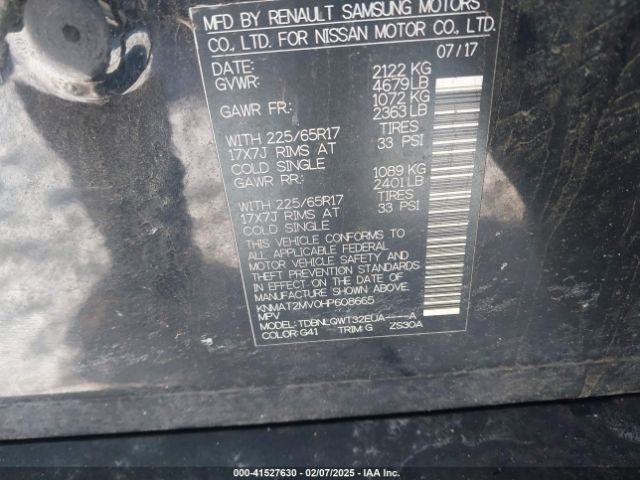 KNMAT2MV0HP608665 Nissan ROGUE SV