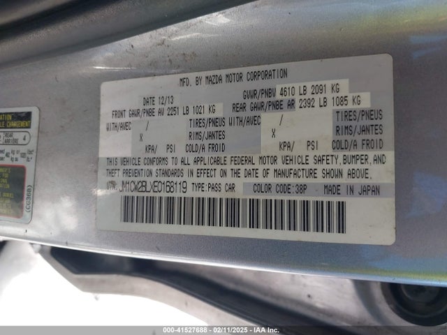 Mazda l5x 2014 JM1CW2BLXE0168119 Image 9