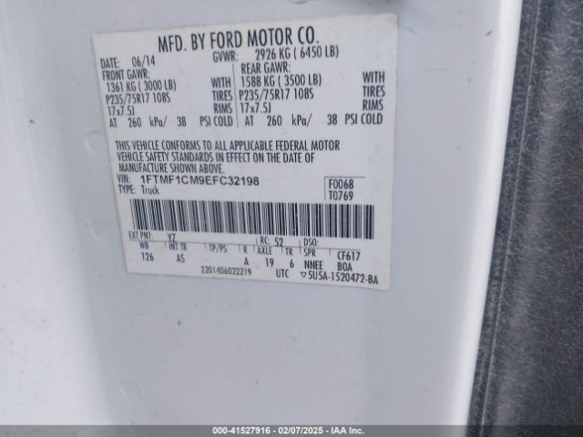 1FTMF1CM9EFC32198 Ford F-150 Xl