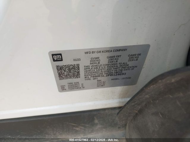 KL79MRSL2PB124693 Chevrolet Trailblazer Awd Lt