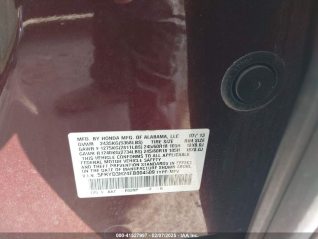 5FRYD3H24EB004509 Acura MDX