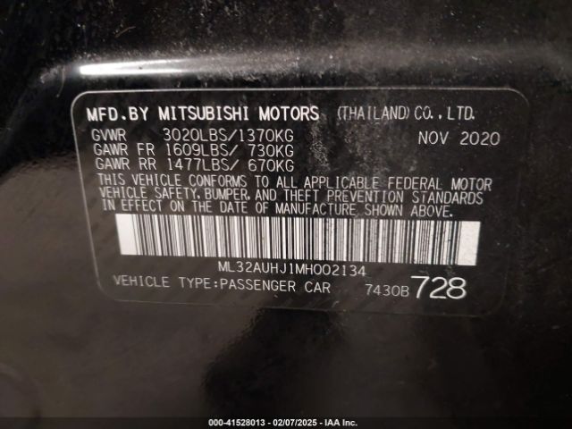 ML32AUHJ1MH002134 Mitsubishi Mirage Carbonite Edition/es/le