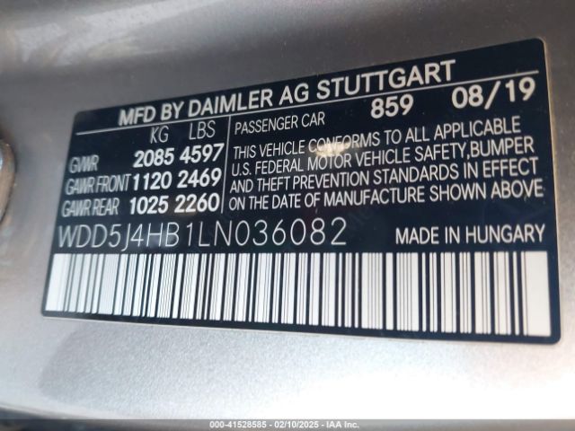 2020 MERCEDES-BENZ CLA 250 WDD5J4HB1LN036082 Photo 8