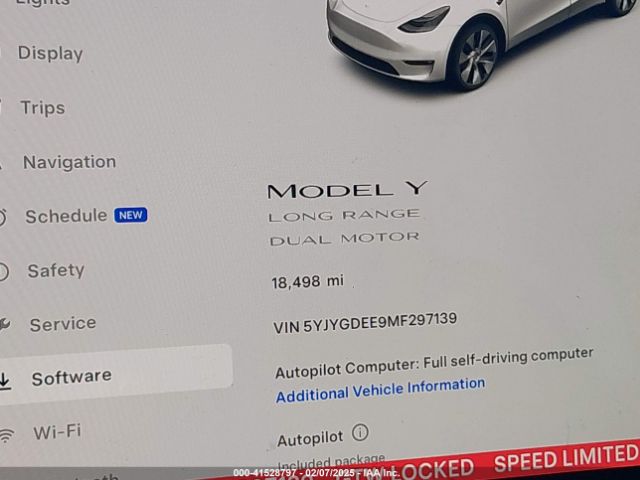 5YJYGDEE9MF297139 Tesla Model Y Long Range Dual Motor All-wheel Drive