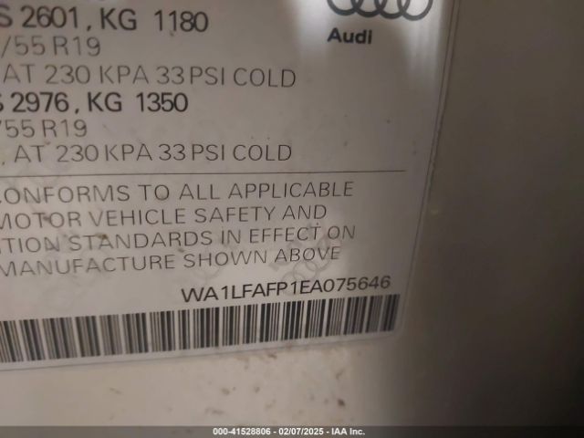 WA1LFAFP1EA075646 Audi Q5 2.0t Premium