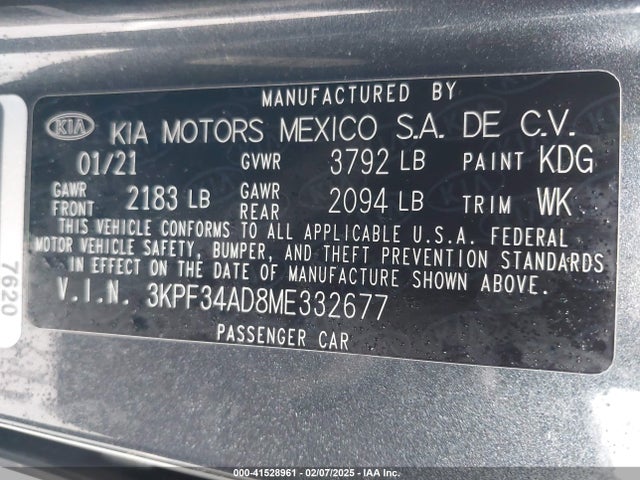KIA Forte Gt-line 2021 3KPF34AD8ME332677 Image 9