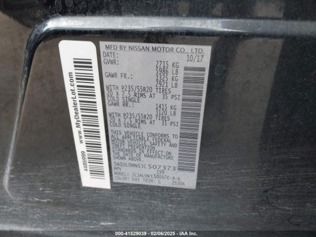 5N1DL0MN5JC507373 Infiniti QX60