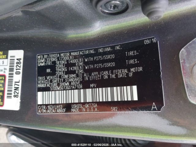 5TDDW5G13GS147108 Toyota Sequoia Platinum 5.7l V8