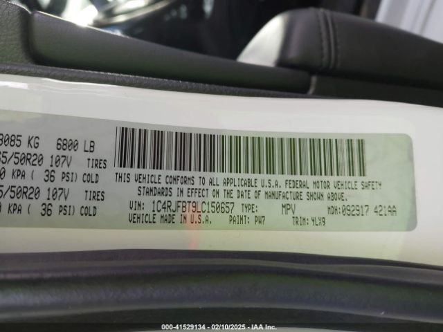 1C4RJFBT9LC150657 Jeep Grand Cherokee Limited X 4x4