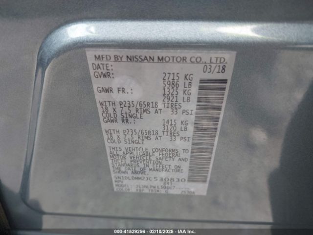 5N1DL0MM2JC530830 Infiniti QX60