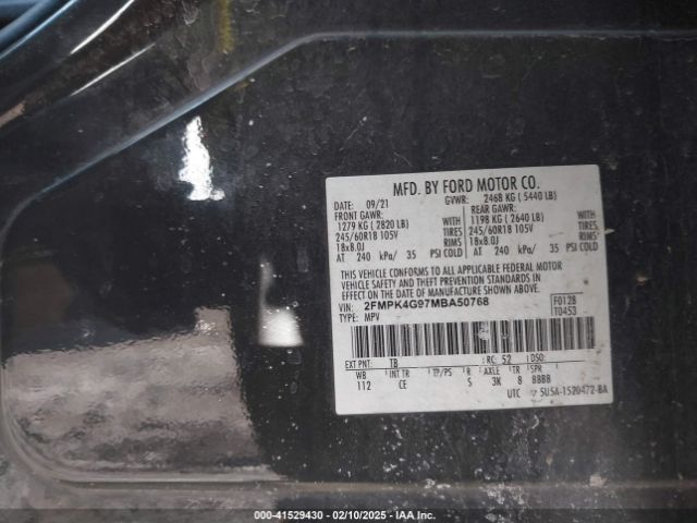 2021 FORD EDGE 2FMPK4G97MBA50768 Photo 8
