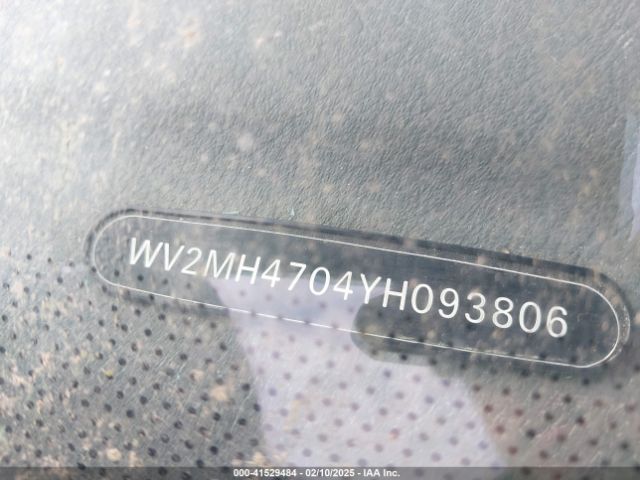 2000 VOLKSWAGEN EUROVAN WV2MH4704YH093806 Photo 8
